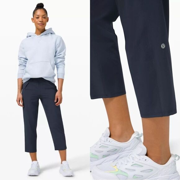 lululemon athletica Pants - NWT Lululemon Ease Back In Navy Blue Mid Rise Crop Pant Swift Fabric